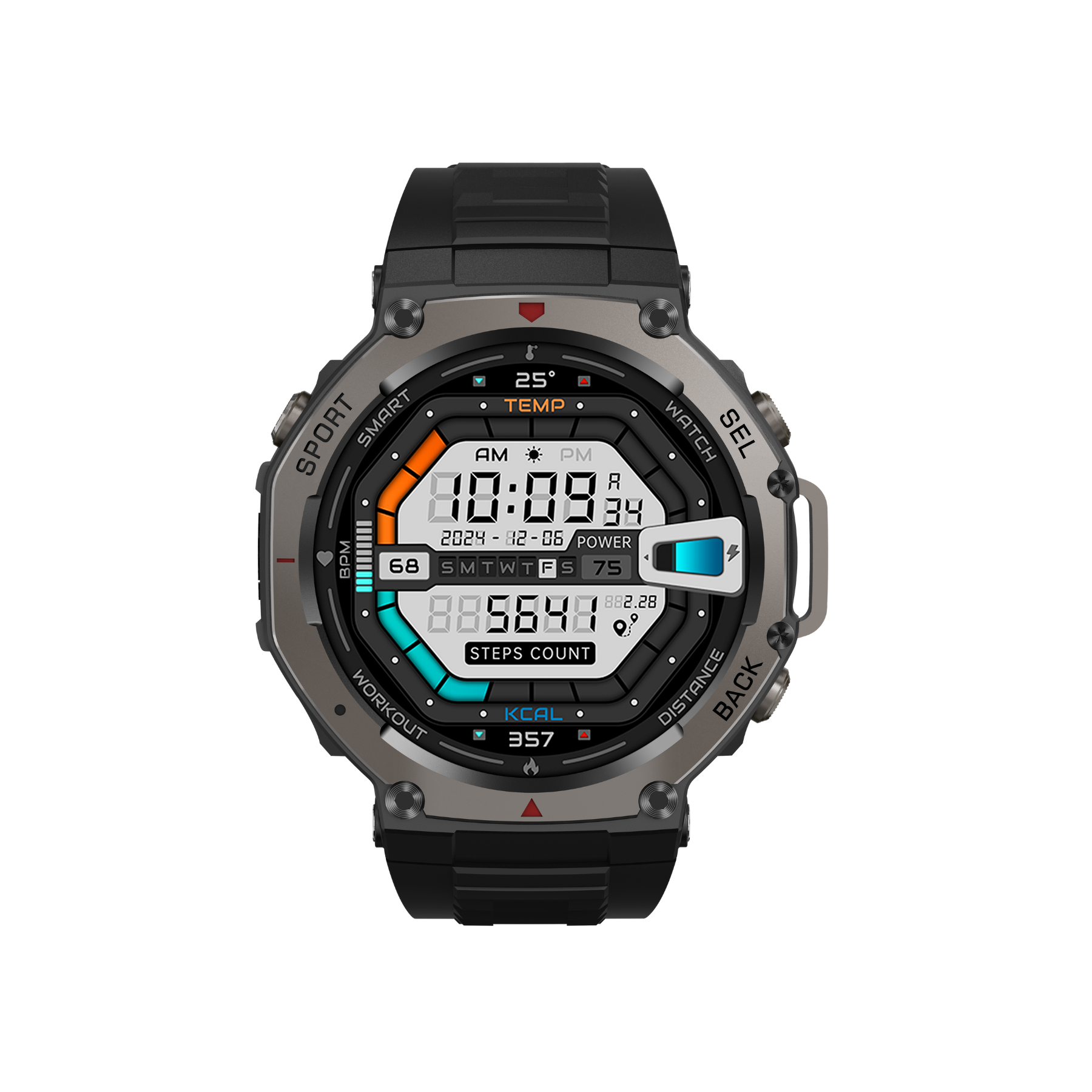 Dale X-Ultra58 – Military SmartWatch with Dual GPS, Compass and Route Tracking – Black