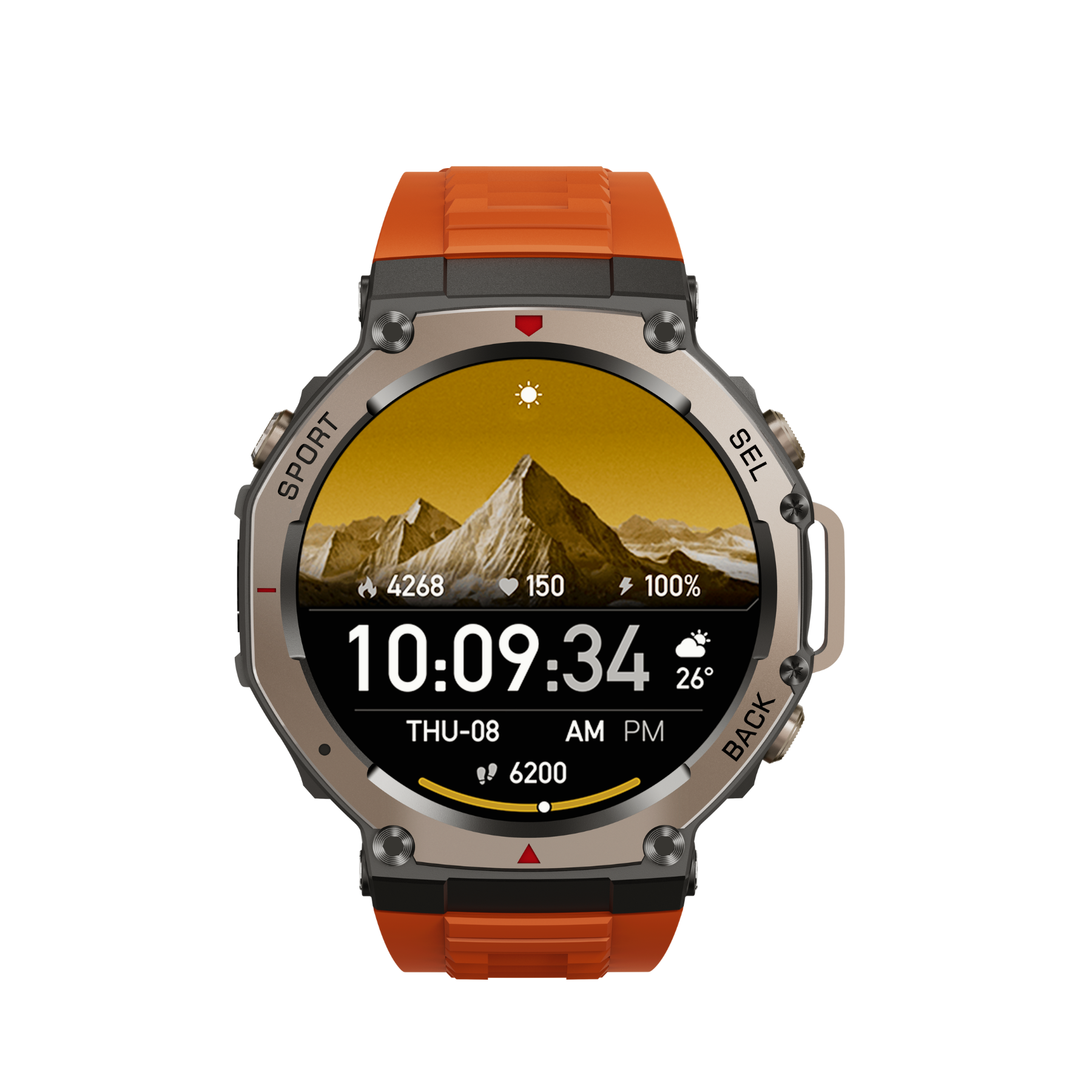 Dale X-Ultra58 – Military SmartWatch with Dual GPS, Compass and Route Tracking - Red