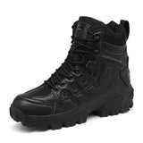 Men's combat boots – waterproof, slip-resistant hiking boots, puncture-resistant and ankle-sprain-protected work boots