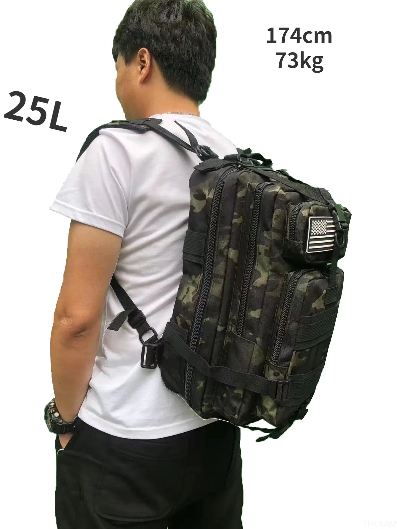 50L Waterproof Tactical Backpack for Hiking & Camping