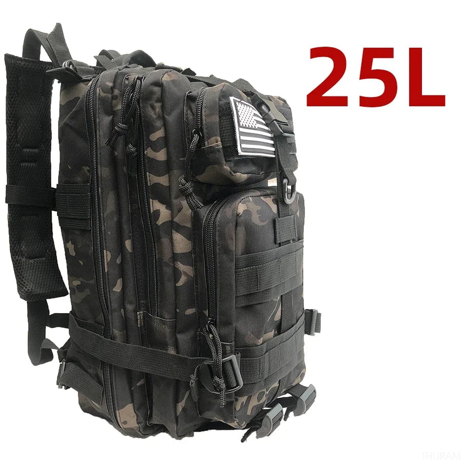 50L Waterproof Tactical Backpack for Hiking & Camping