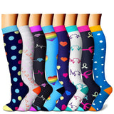 ComfortFlow™ Compression Socks (8 Pairs) | All-Day Support for Nurses, Travel, Running & Recovery