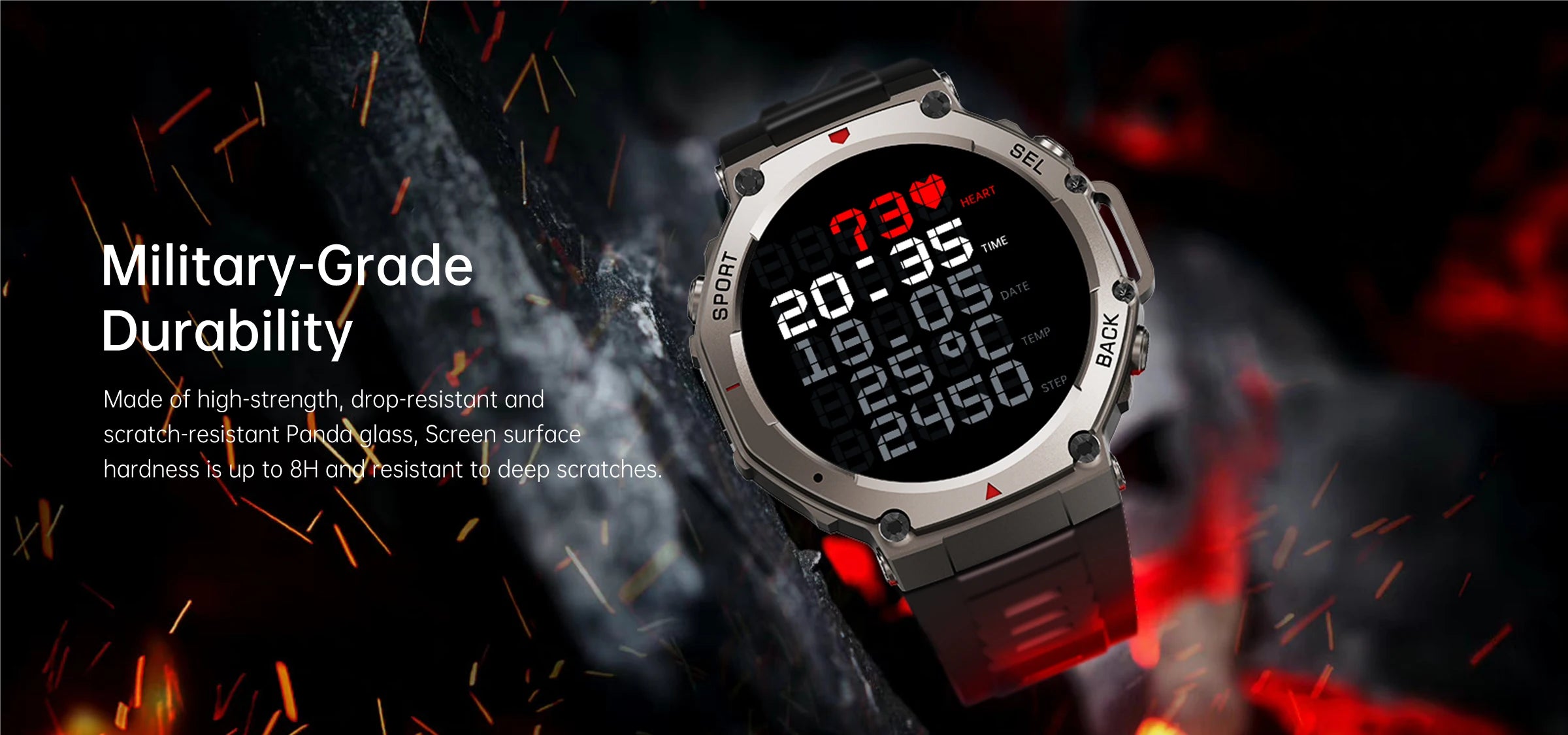 Dale X-Ultra58 – Military SmartWatch with Dual GPS, Compass and Route Tracking – Black