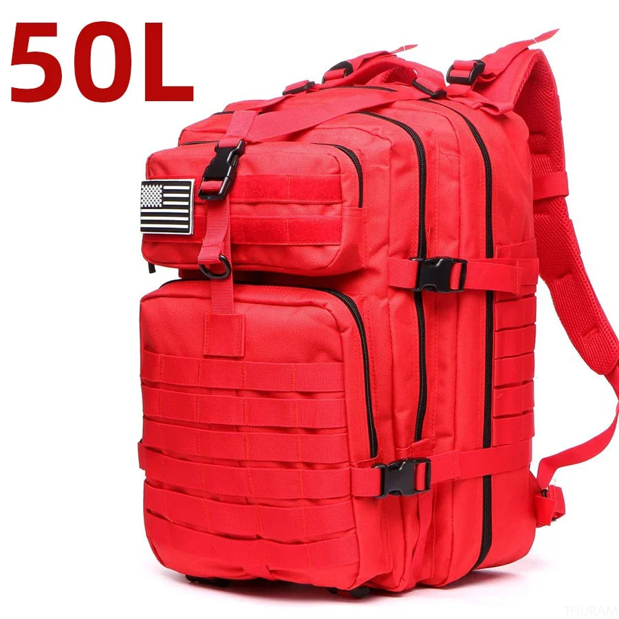 50L Waterproof Tactical Backpack for Hiking & Camping