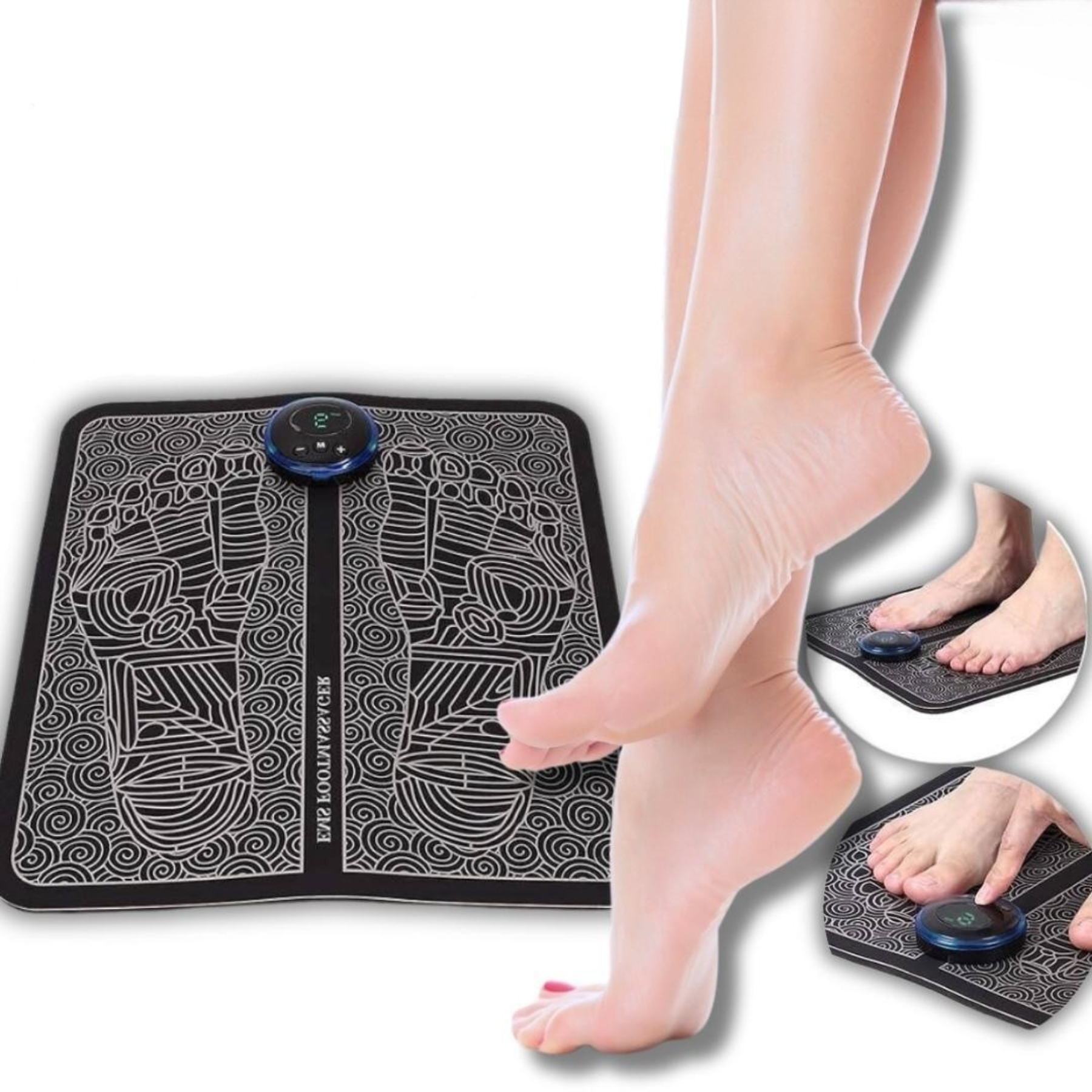 Shiatsu Foot Massager + Heated Foot Mask + 10 FREE Overnight Recovery Patches