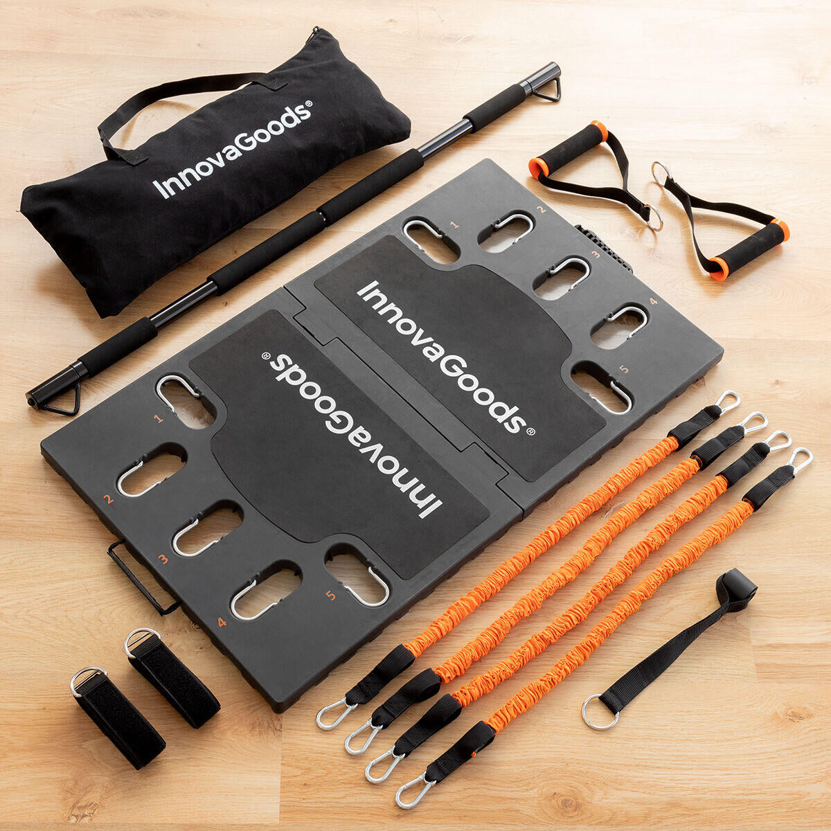Portable Fitness Kit with Resistance Bands and Accessories