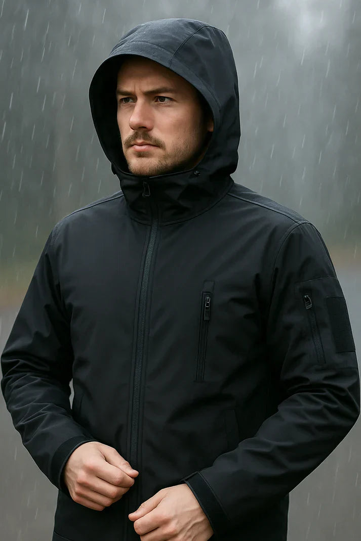 Men's waterproof jacket with hood