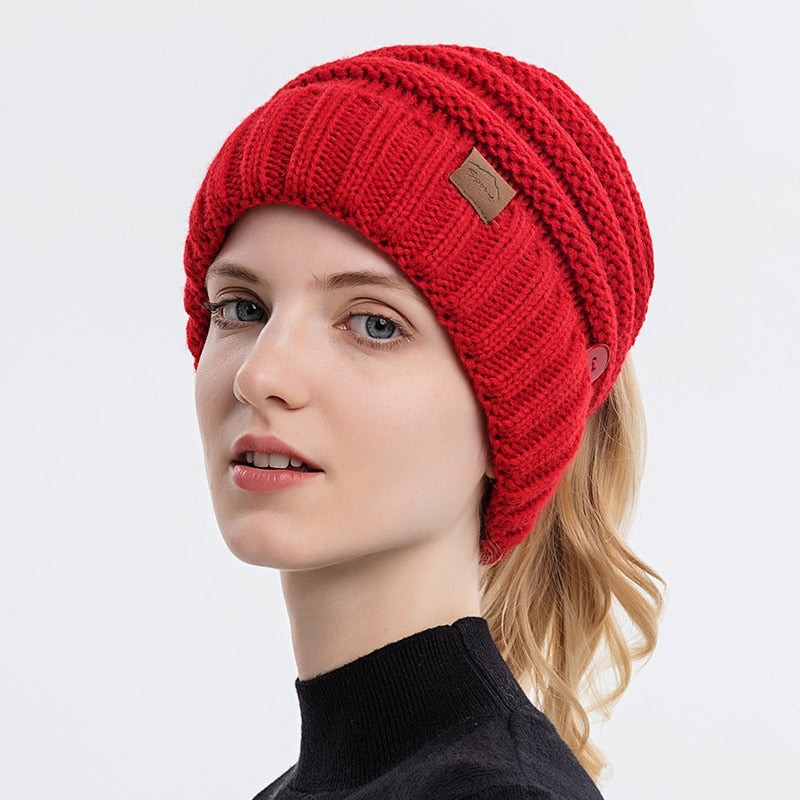 GORRO TÉRMICO CON ABERTURA PARA CABELLO