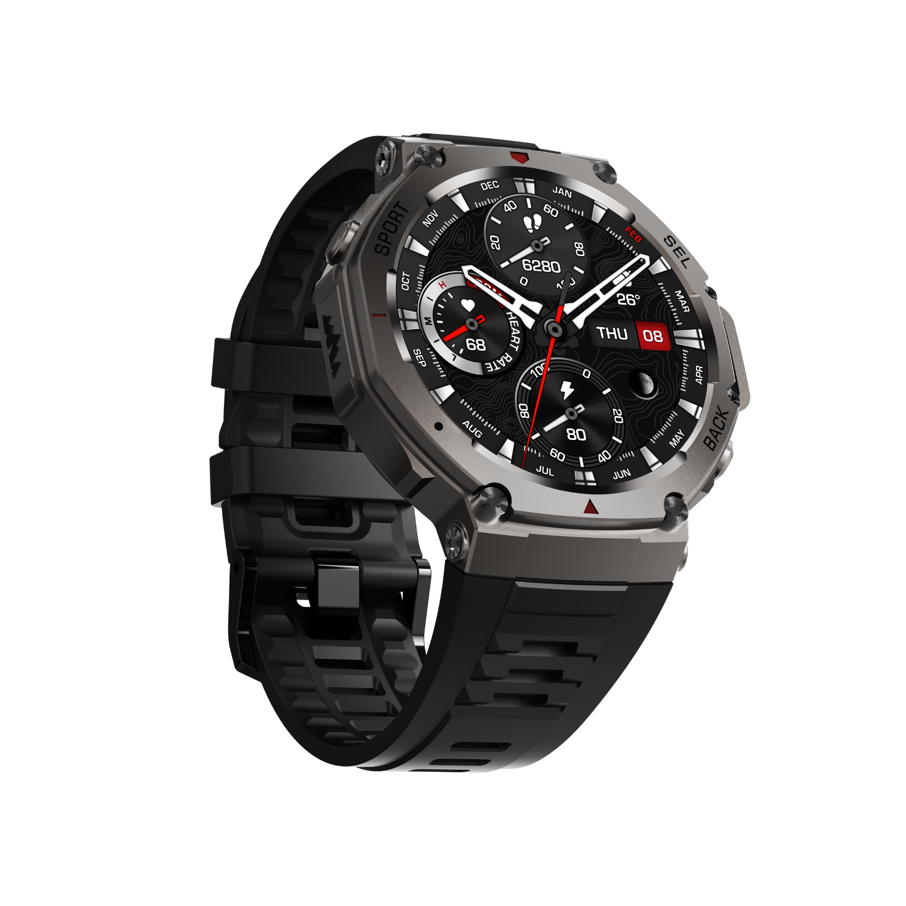 Dale X-Ultra58 – SmartWatch Militar con GPS Dual, Brújula y Seguimiento de Rutas - Negro
