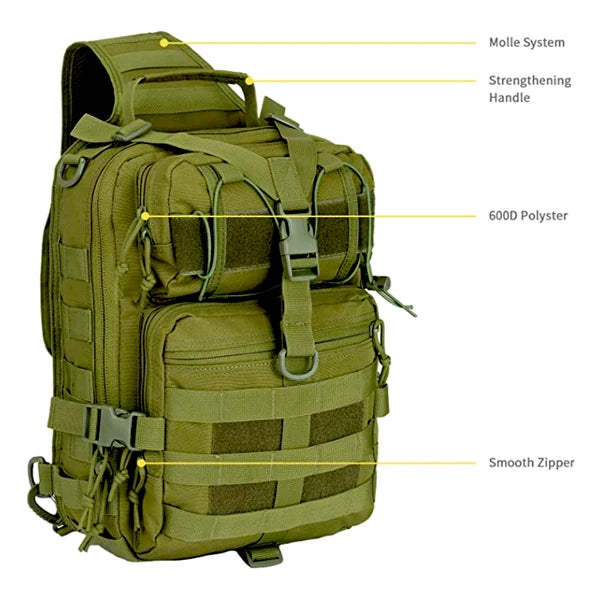 15L Tactical Sling Bag for Outdoor & Travel