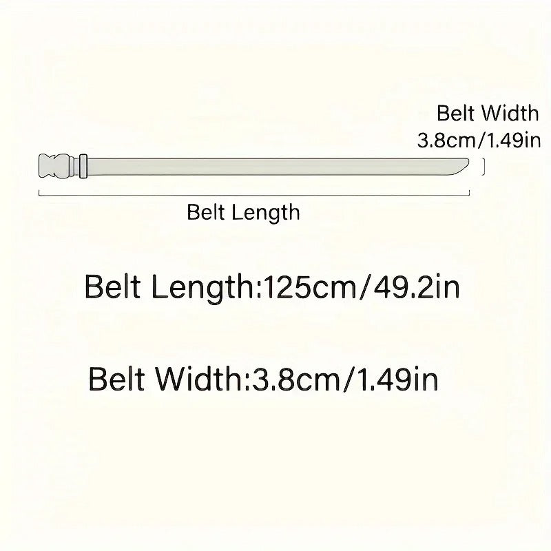 New men's belt 125 cm with buckle