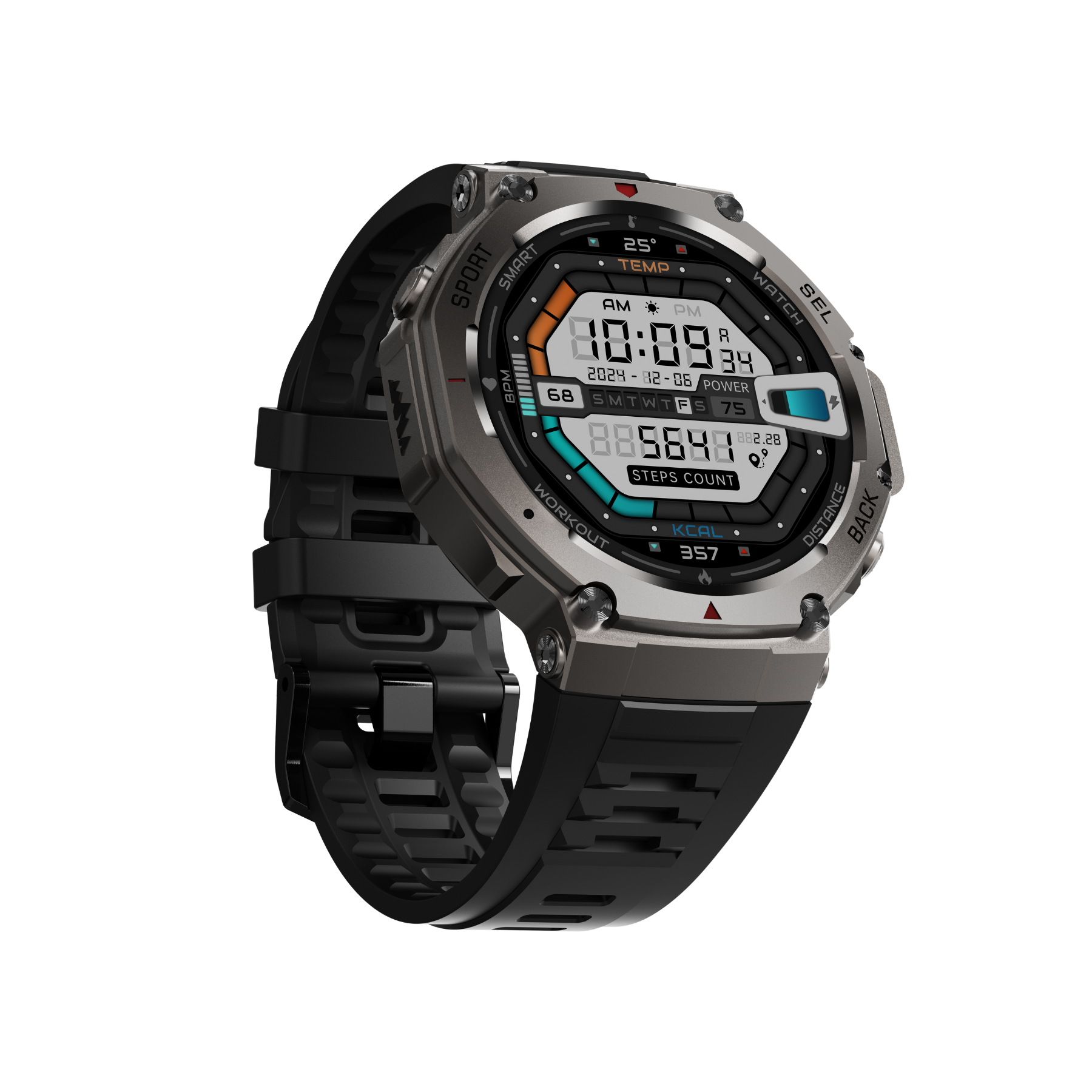 Dale X-Ultra58 – Military SmartWatch with Dual GPS, Compass and Route Tracking – Black