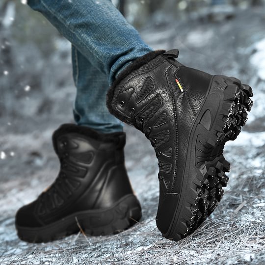 Men's combat boots – waterproof, slip-resistant hiking boots, puncture-resistant and ankle-sprain-protected work boots