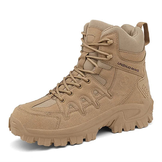 Men's combat boots – waterproof, slip-resistant hiking boots, puncture-resistant and ankle-sprain-protected work boots