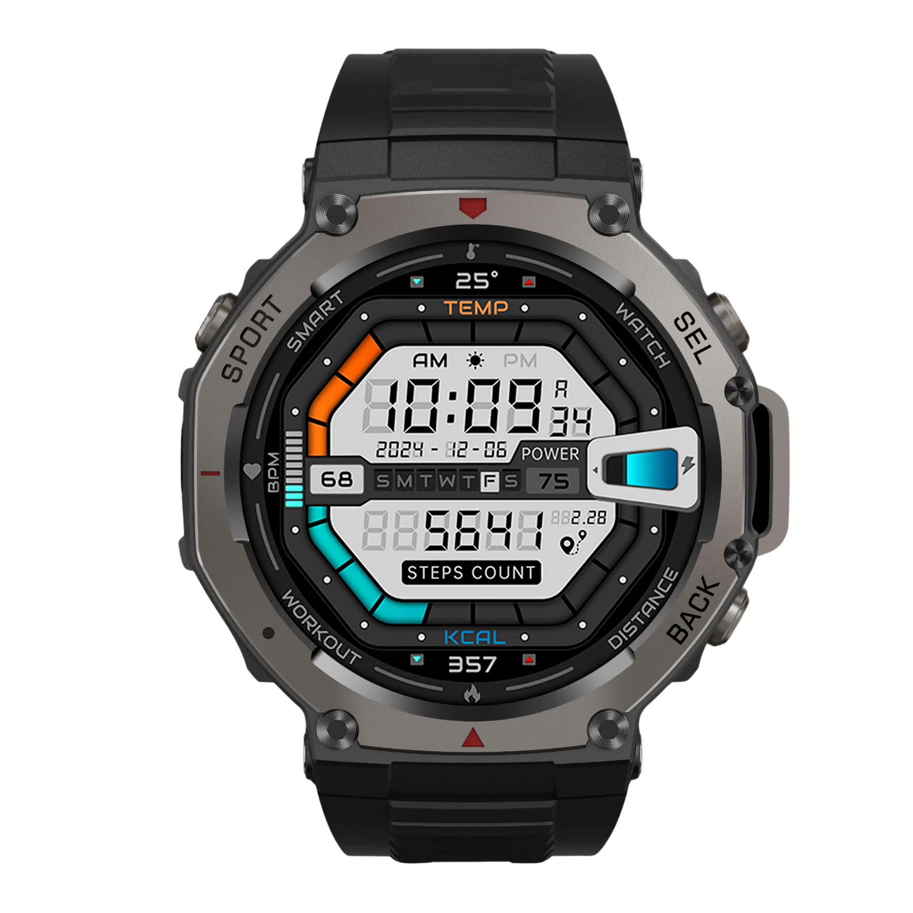 Dale X-Ultra58 – SmartWatch Militar con GPS Dual, Brújula y Seguimiento de Rutas - Negro