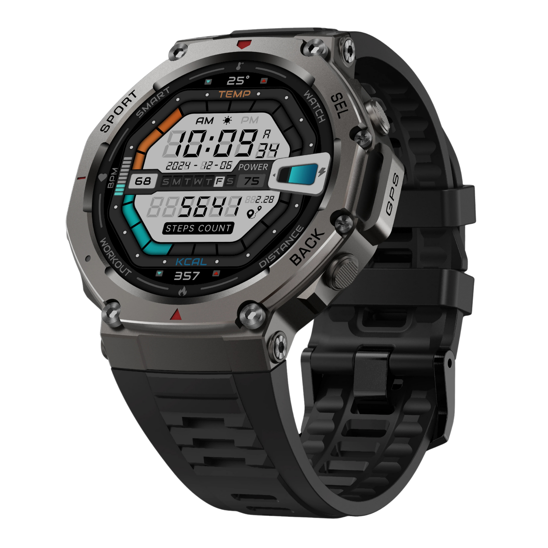 Dale X-Ultra58 – SmartWatch Militar con GPS Dual, Brújula y Seguimiento de Rutas - Negro