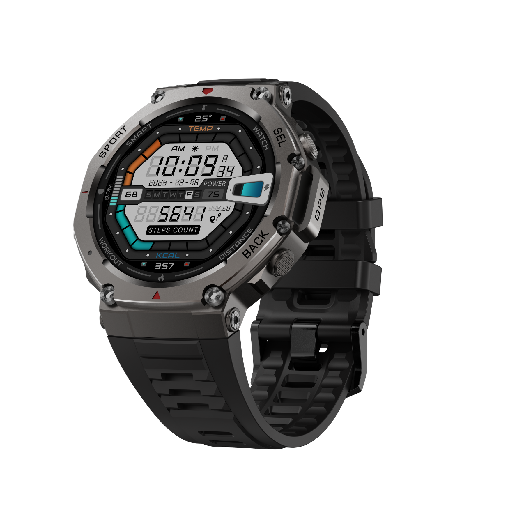 Dale X-Ultra58 – Military SmartWatch with Dual GPS, Compass and Route Tracking – Black