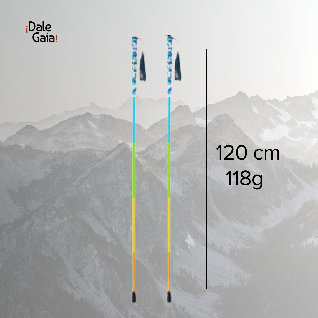 2 Bastones de Senderismo Ultraligeros E2 de Fibra de Carbono / + Gratis  Bolsa para bastones