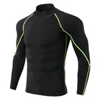 Men's Long Sleeve Compression Shirt – Quick-Dry Athletic Gym & Running Top