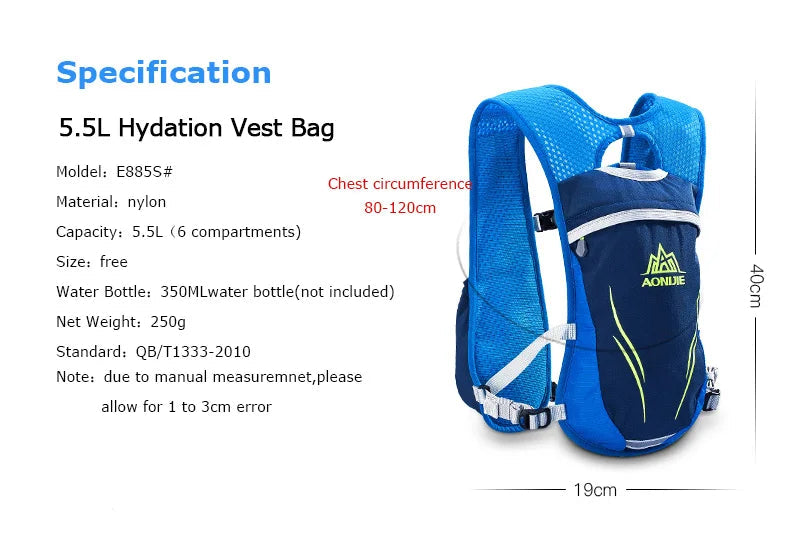 Running Vest - AONIJIE E885 - Light 5.5L