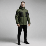 Green with black pockets
