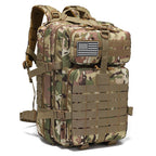 50L Waterproof Tactical Backpack for Hiking, Camping & Travel