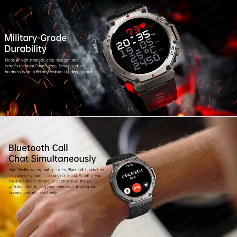 Dale X-Ultra58 – SmartWatch Militar con GPS Dual, Brújula y Seguimiento de Rutas - Negro