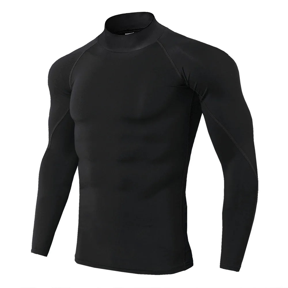 Men's Long Sleeve Compression Shirt – Quick-Dry Athletic Gym & Running Top
