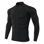 Men's Long Sleeve Compression Shirt – Quick-Dry Athletic Gym & Running Top