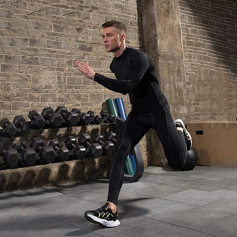 Men's Long Sleeve Compression Shirt – Quick-Dry Athletic Gym & Running Top