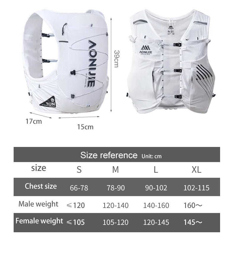 Chaleco 10L  AONIJIE C9116 - Con o Sin Accesorios