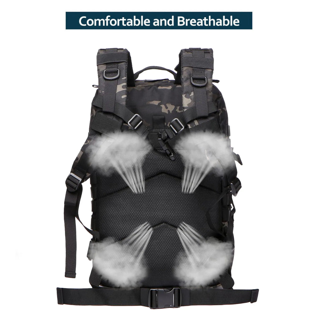 50L Waterproof Tactical Backpack for Hiking & Camping