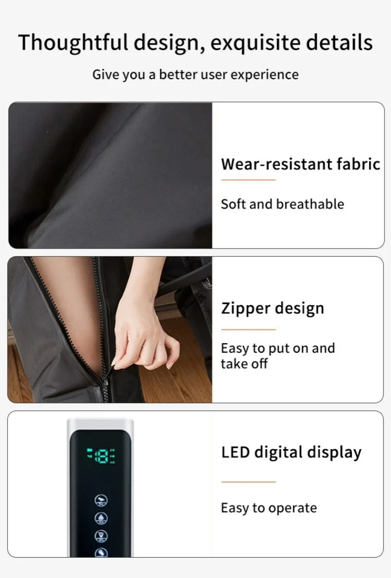 Air Compression Leg & Foot Massager Boots with Remote Control