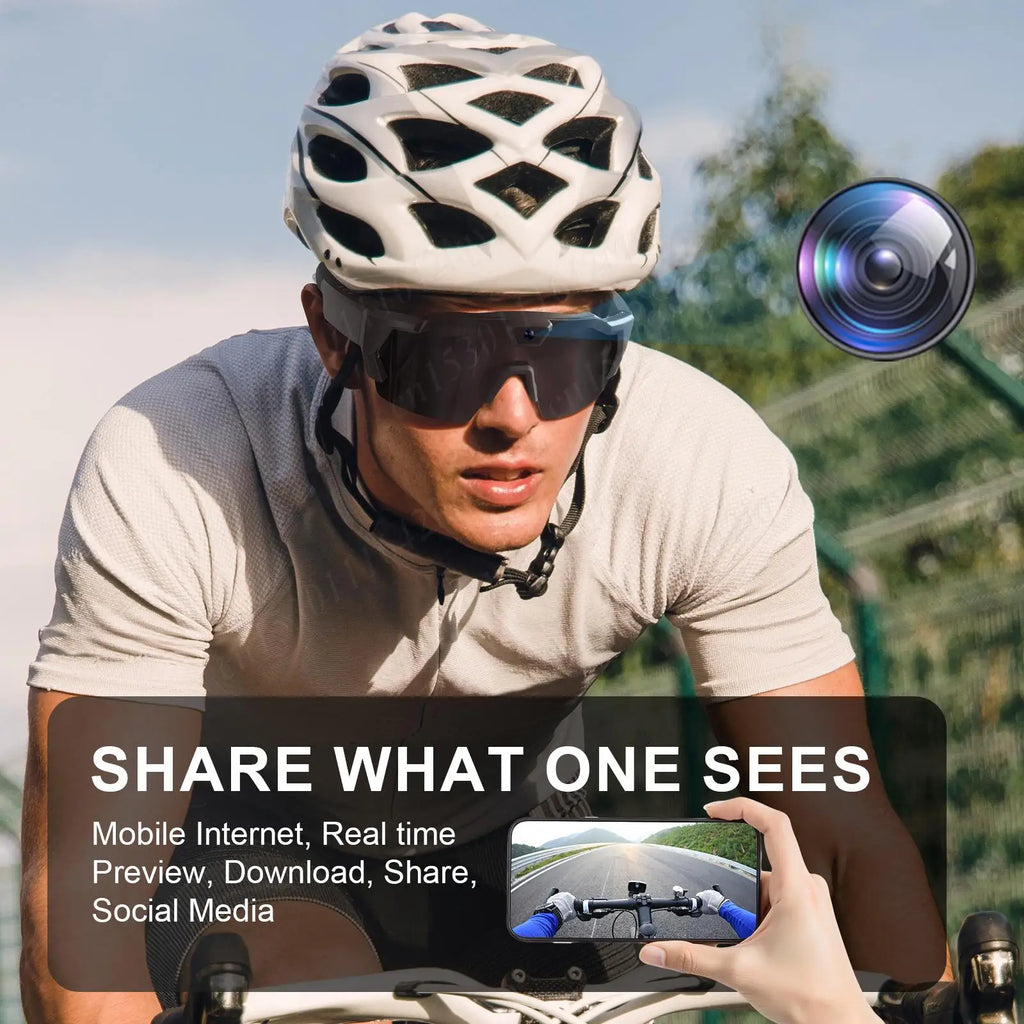 Gaia Vision X – POV Camera Glasses 1080P for Sports & Outdoor