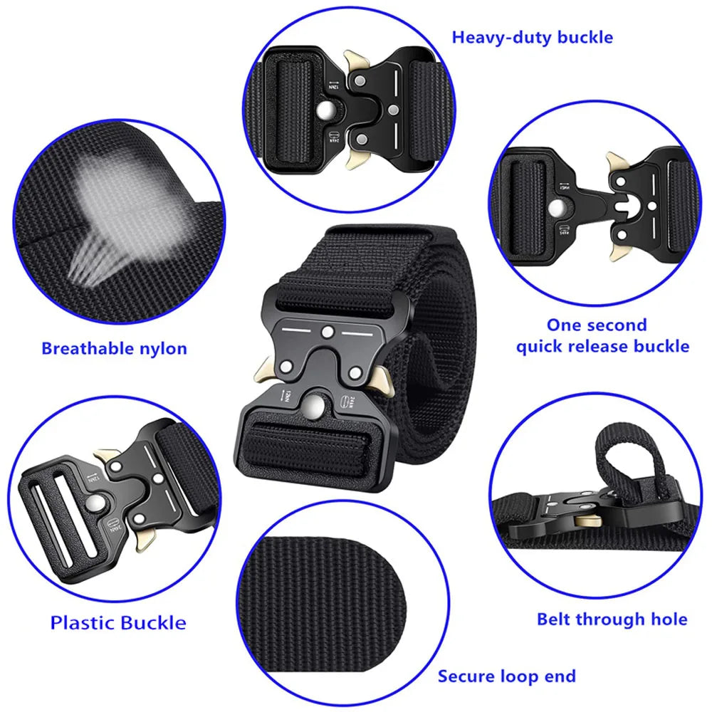 Tactical Quick Release Belt for Hiking, Camping & Work