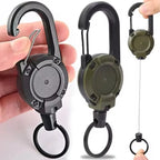 Retractable Carabiner Clip with Steel Cable