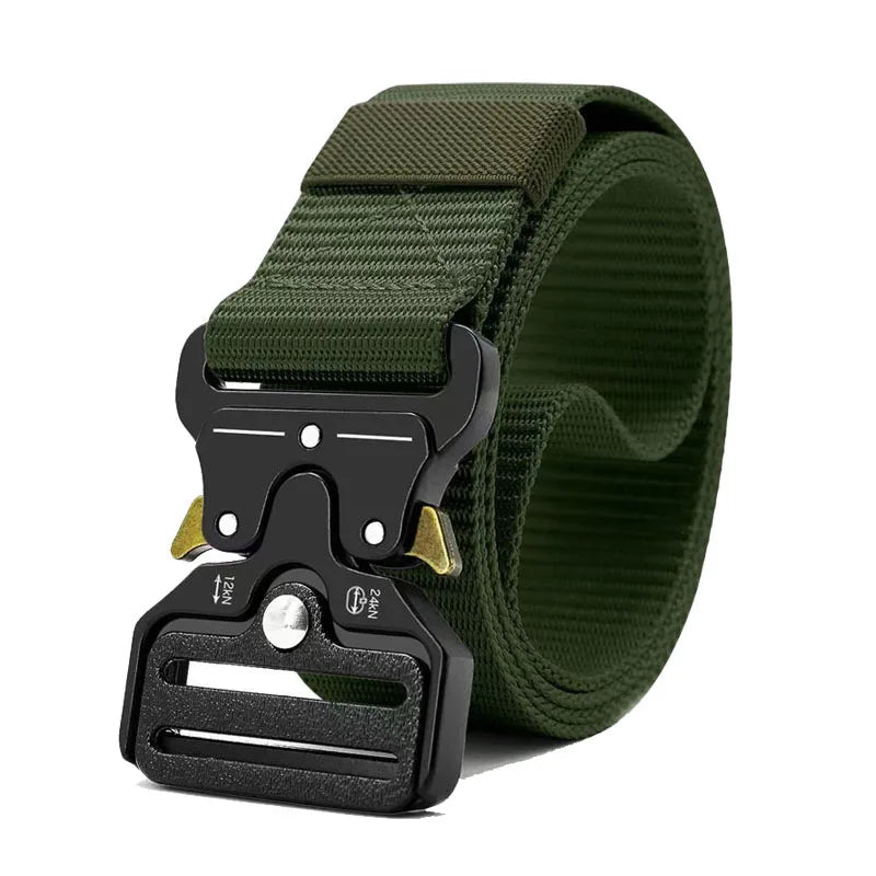 Men's Tactical Quick-Release Belt with Keychain Carabiner