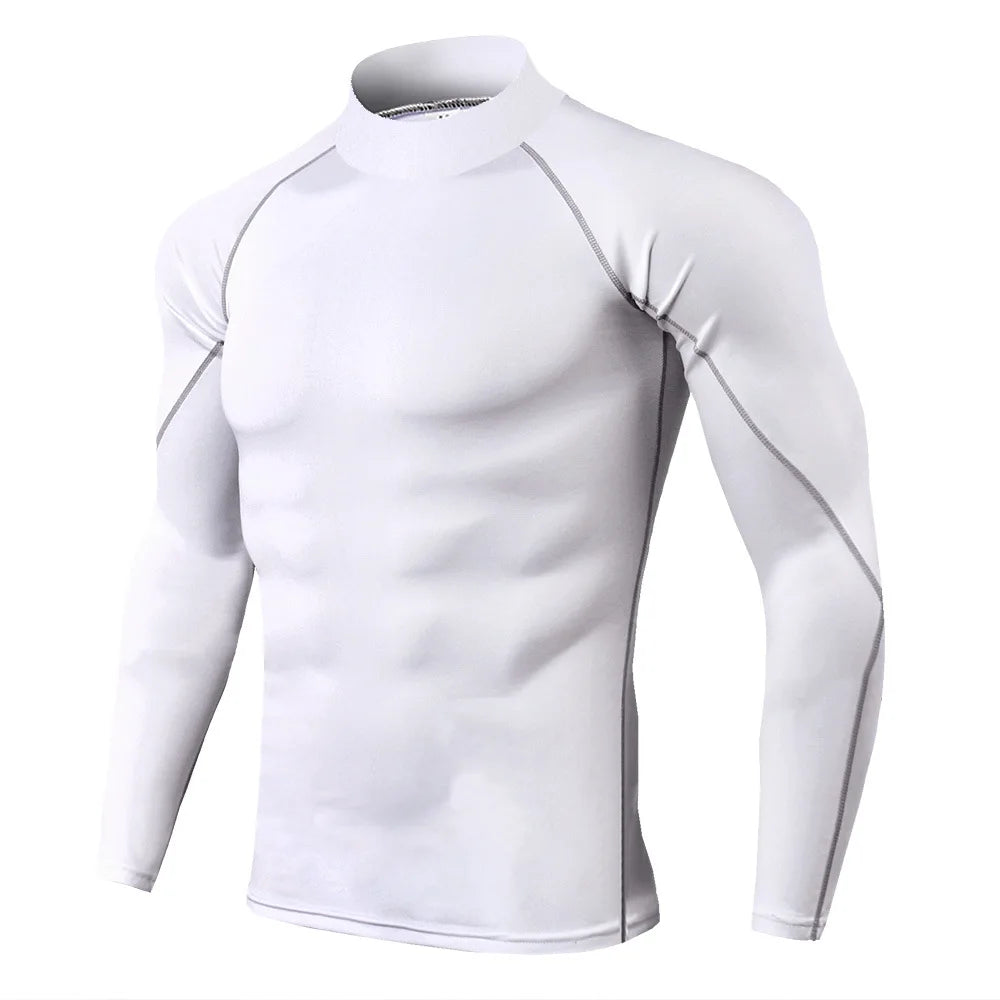 Men's Long Sleeve Compression Shirt – Quick-Dry Athletic Gym & Running Top