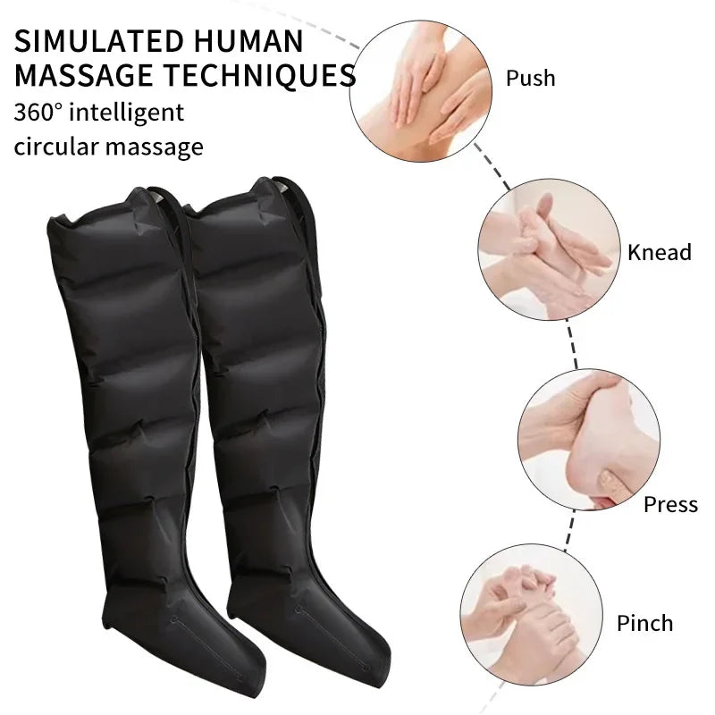 Air Compression Leg & Foot Massager Boots with Remote Control