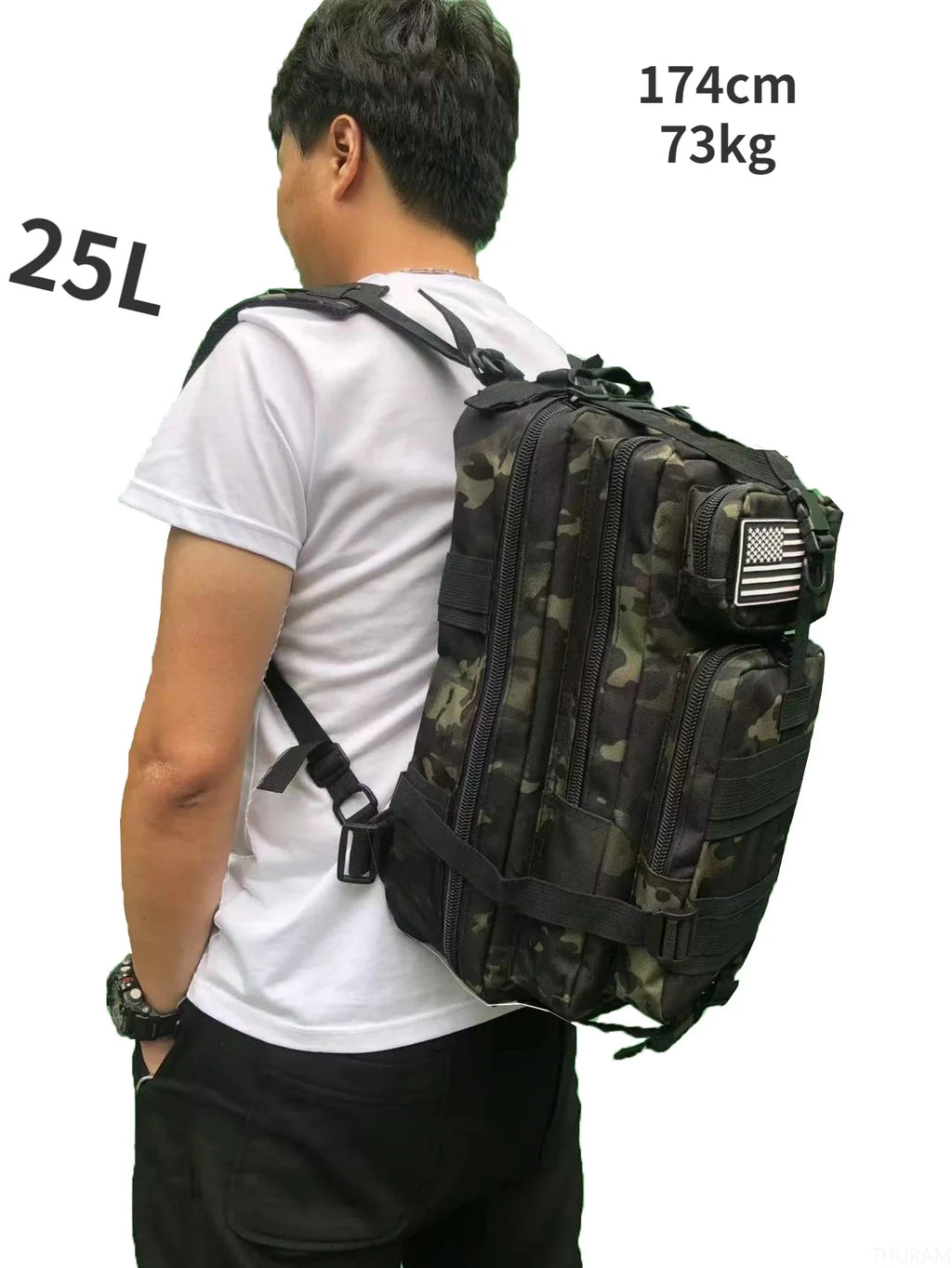 50L Waterproof Tactical Backpack for Hiking & Camping