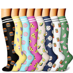 ComfortFlow™ Compression Socks (8 Pairs) | All-Day Support for Nurses, Travel, Running & Recovery