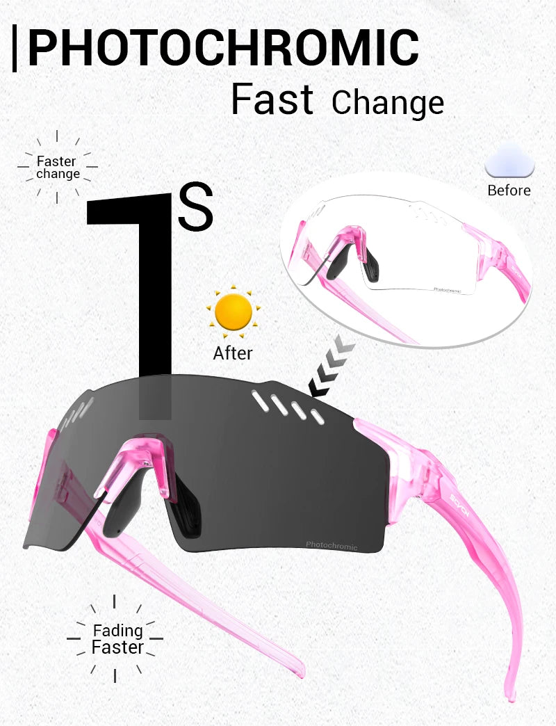 Lentes ActiveVue - Gafas Fotocromáticas Protección UV400 - Rojo