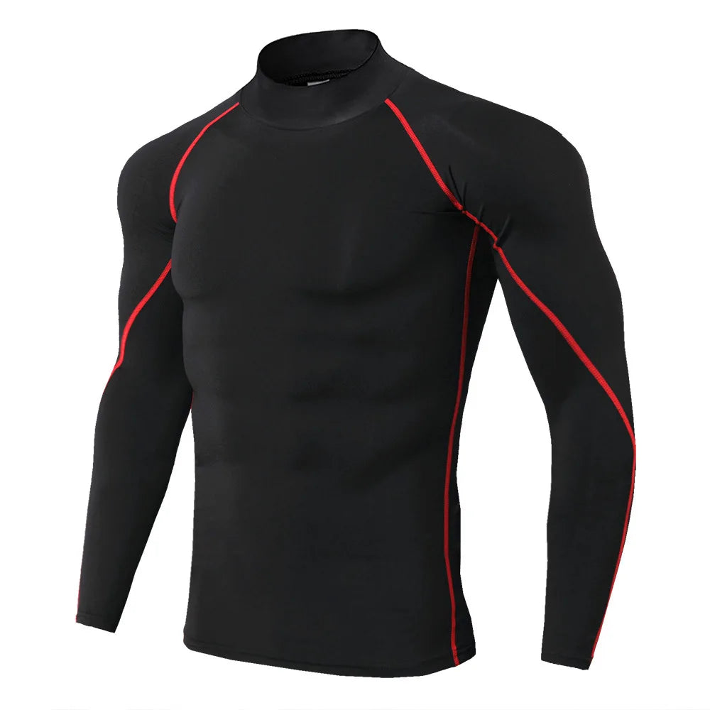 Men's Long Sleeve Compression Shirt – Quick-Dry Athletic Gym & Running Top