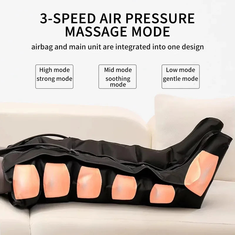 Air Compression Leg & Foot Massager Boots with Remote Control