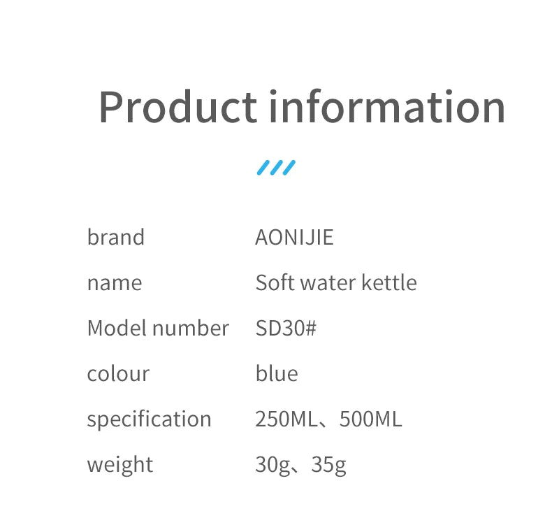 AONIJIE FlexBottle SD30 – Botella Plegable Ultraligera 250ml/500ml