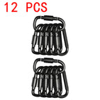 Tactical Carabiner Clips (4/6/12 Pack) – Outdoor Keychain & Gear Hooks