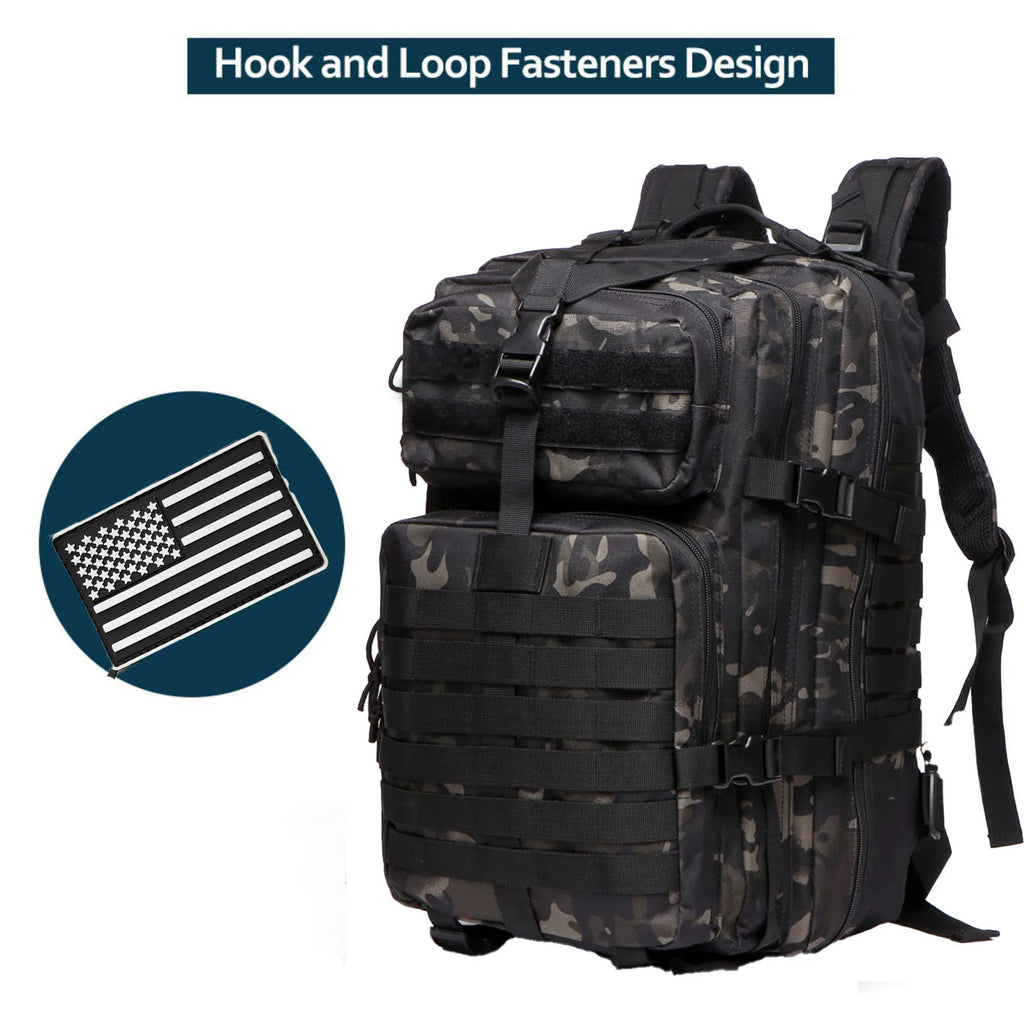 50L Waterproof Tactical Backpack for Hiking & Camping