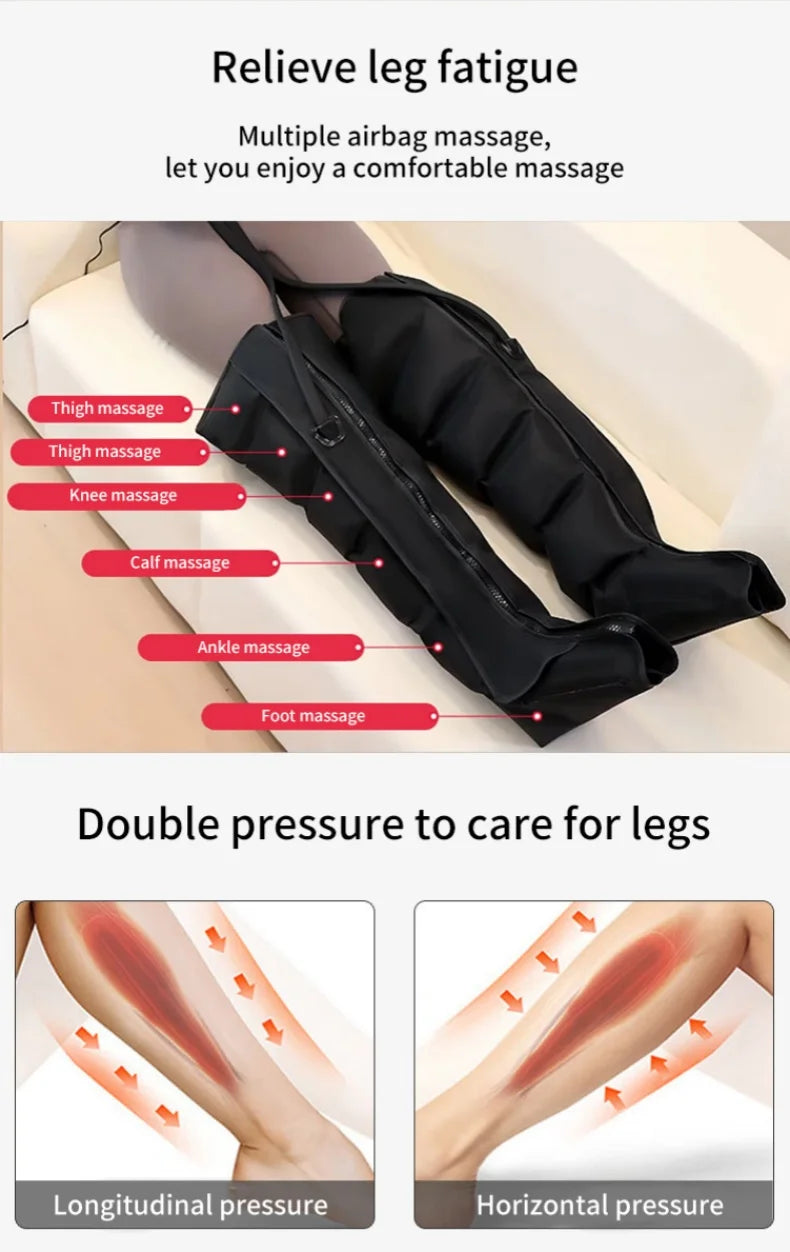 Air Compression Leg & Foot Massager Boots with Remote Control