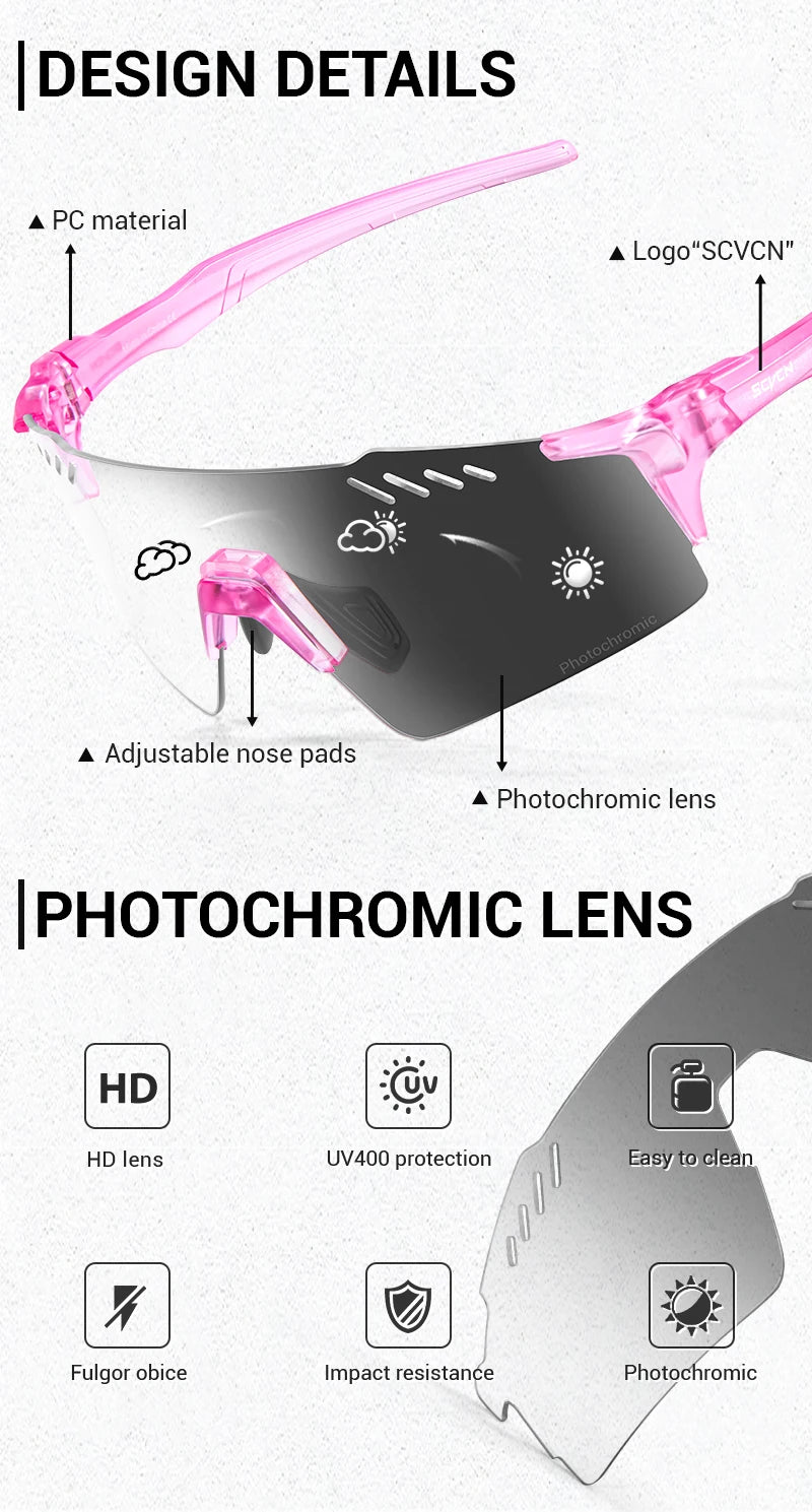 Lentes ActiveVue - Gafas Fotocromáticas Protección UV400 - Rojo