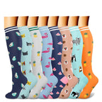 ComfortFlow™ Compression Socks (8 Pairs) | All-Day Support for Nurses, Travel, Running & Recovery
